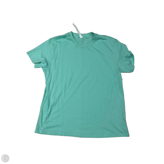 Athletic Top Short Sleeve By Lululemon In Green, Size: M