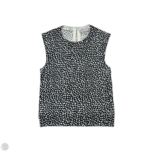 New! Top Sleeveless By J. Crew In Black & Cream, Size: Xs