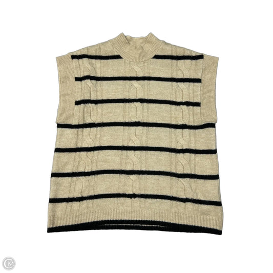 Sweater Short Sleeve By Maeve In Striped Pattern, Size: M