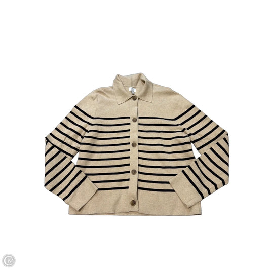 J. Crew Cardigan Sweater in Black & Cream, Size L