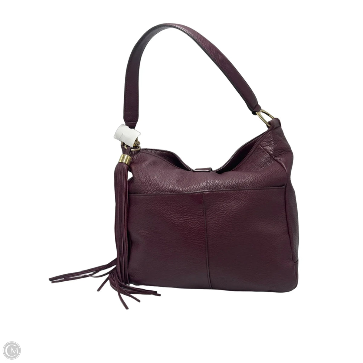 G.I.L.I. Bordeaux Leather Slouchy Fringe Hobo in Maroon