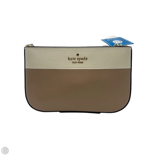 Kate Spade Designer Handbag in Tan & White