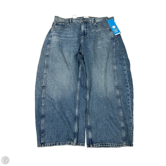 New! Good American Wide Leg Jeans in Blue, Size 16