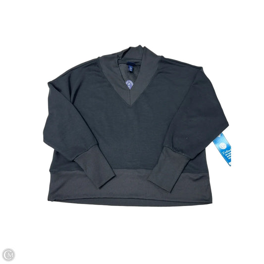Scoop Long Sleeve Top in Black, Size XL