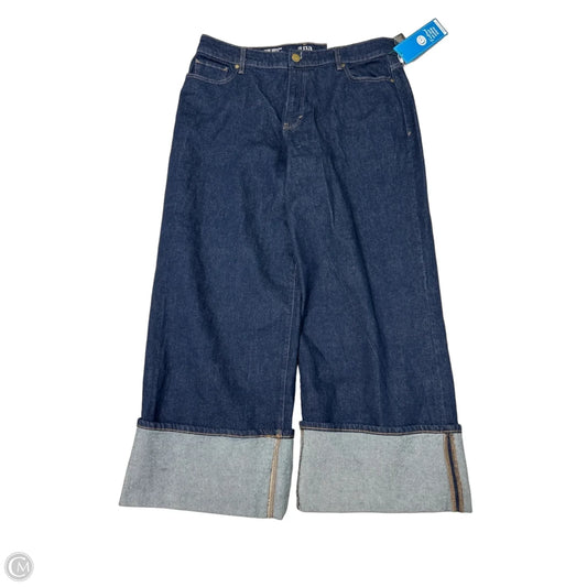 Ana Wide Leg Jeans in Blue, Size 16