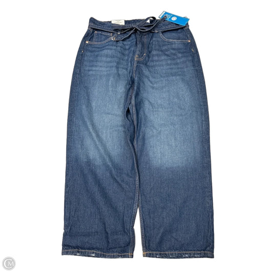 H&M Wide Leg Jeans in Blue, Size 16