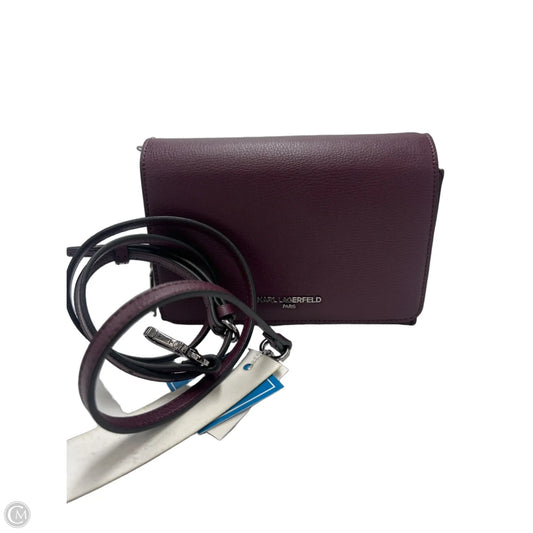 Karl Lagerfeld Designer Crossbody in Maroon