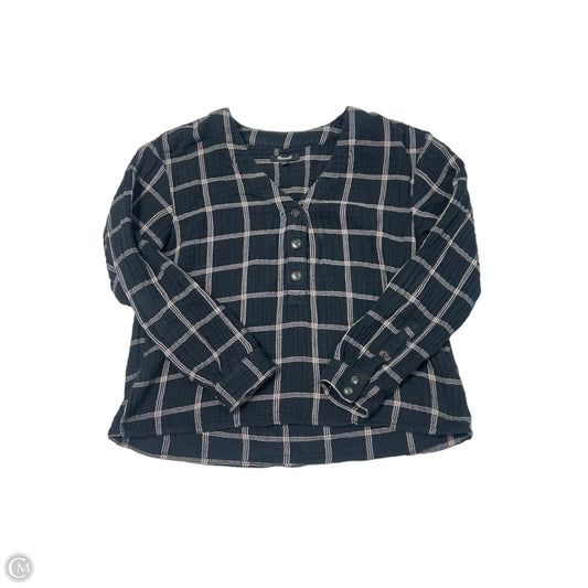 Madewell Long Sleeve Top in Black, Size M