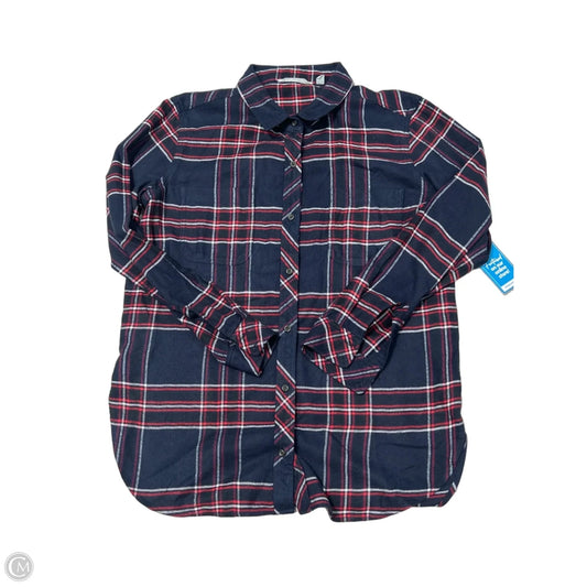 Athleta Long Sleeve Top in Plaid, Size M