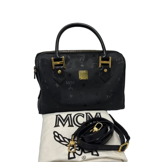 MCM Nylon Boston Luxury Handbag