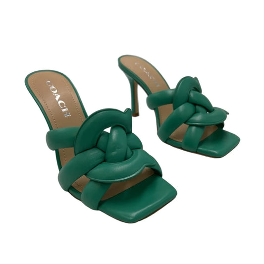 Coach Heeled Designer Mules, Size 6.5