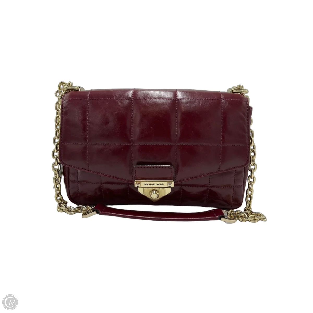 Michael Kors Quilted Designer Handbag in Maroon