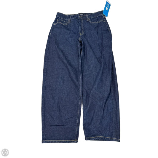 Free Assembly Wide-Leg Jeans in Blue, Size 10