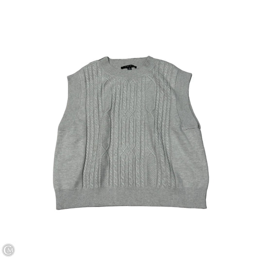 Cyrus Short-Sleeve Sweater in Grey, Size XL
