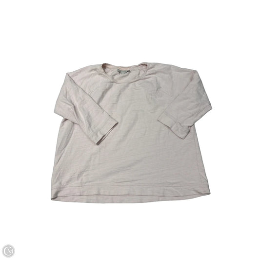 LOFT Three-Quarter-Sleeve Top in Pink, Size XL