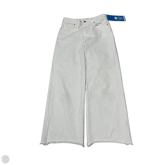 Paige Cropped Jeans in White, Size 4