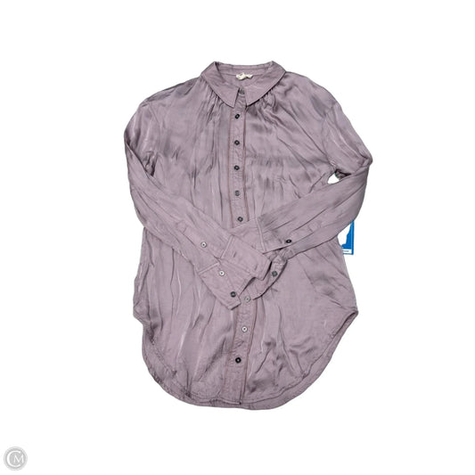 Pilcro Long-Sleeve Top in Purple, Size XS