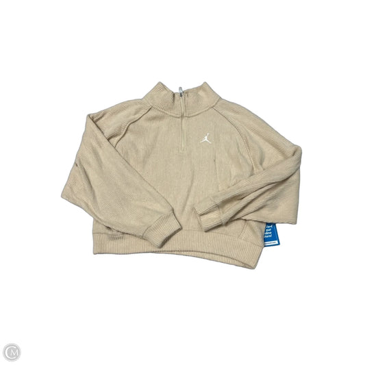 Air Jordan Collared Sweatshirt in Tan, Size XL