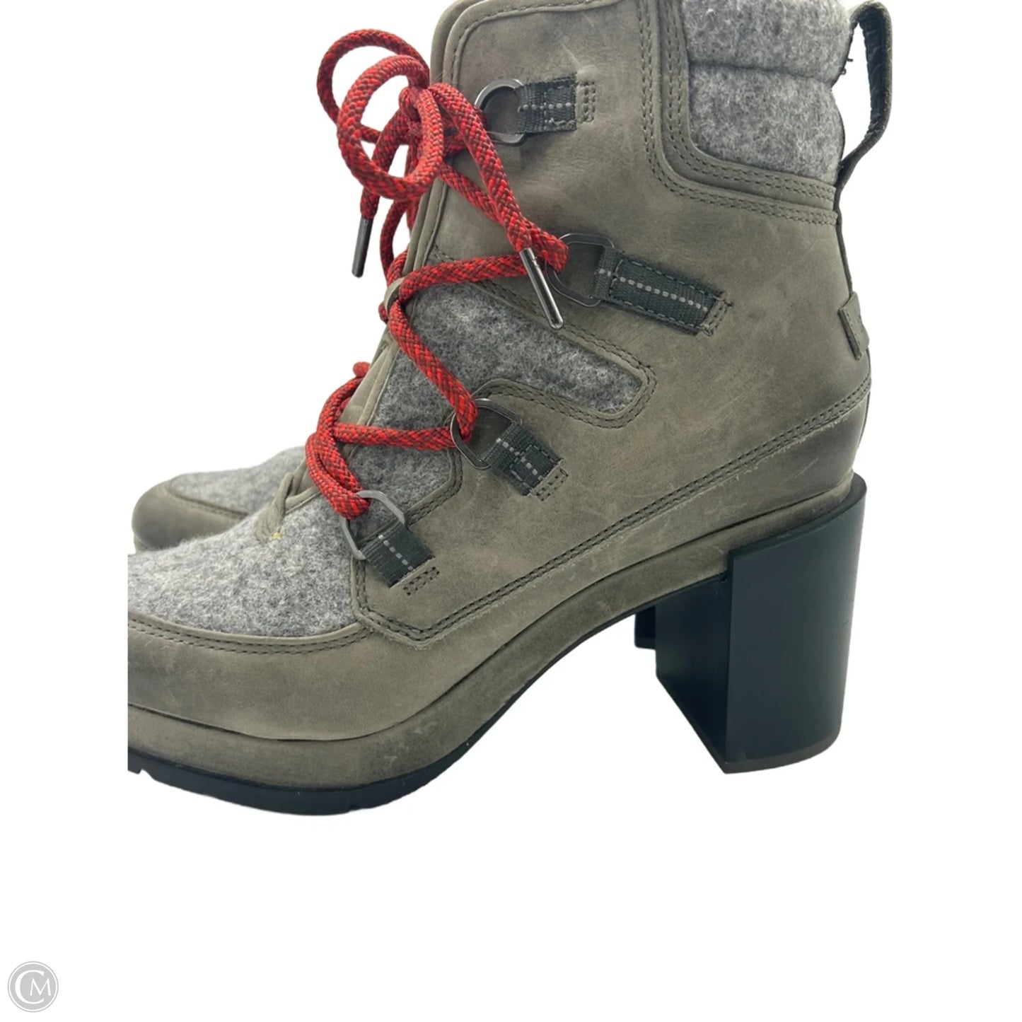Boots Ankle Heels By Sorel In Grey, Size: 10
