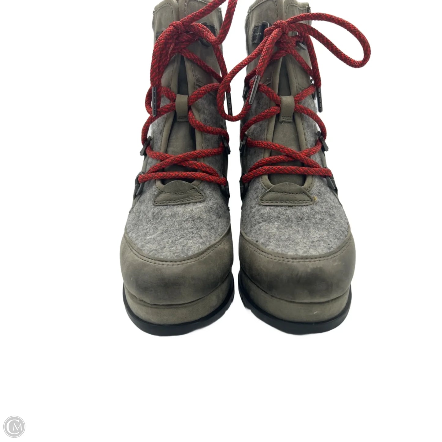 Boots Ankle Heels By Sorel In Grey, Size: 10