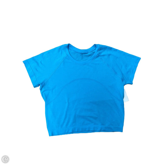 Athletic Top Short Sleeve By Lululemon In Blue, Size: M