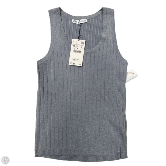 New! Top Sleeveless By Zara In Grey, Size: M