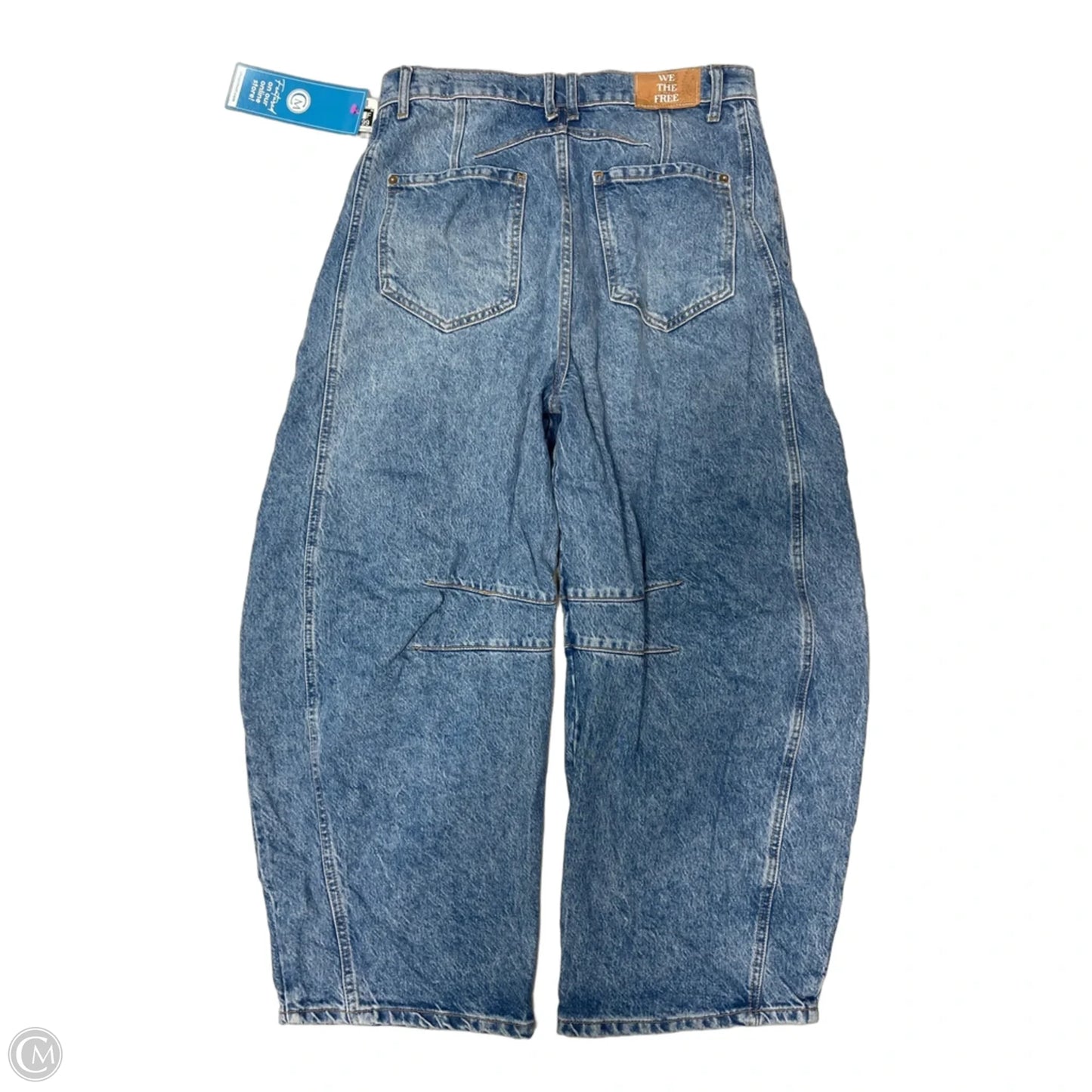 Jeans Wide Leg By Free People In Blue Denim, Size: 8