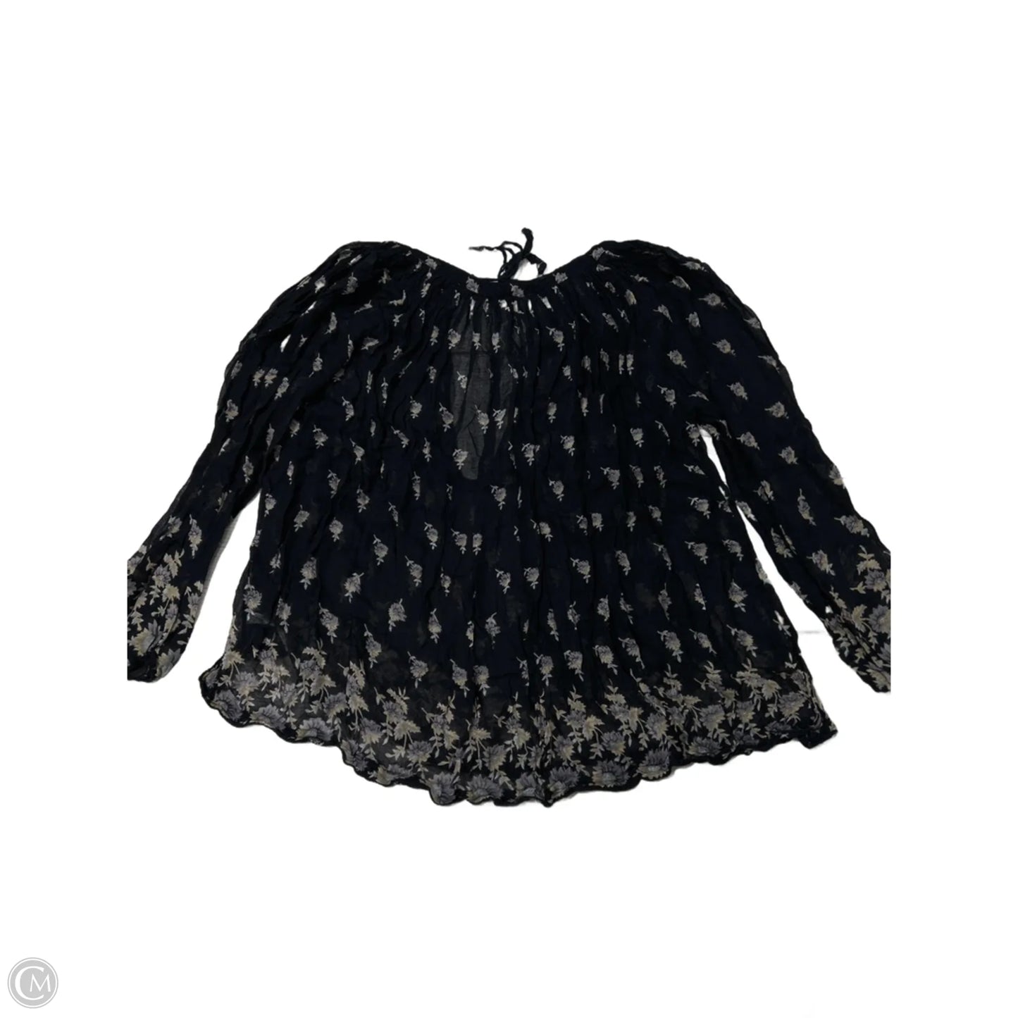 Top Long Sleeve By Free People In Navy, Size: Xs