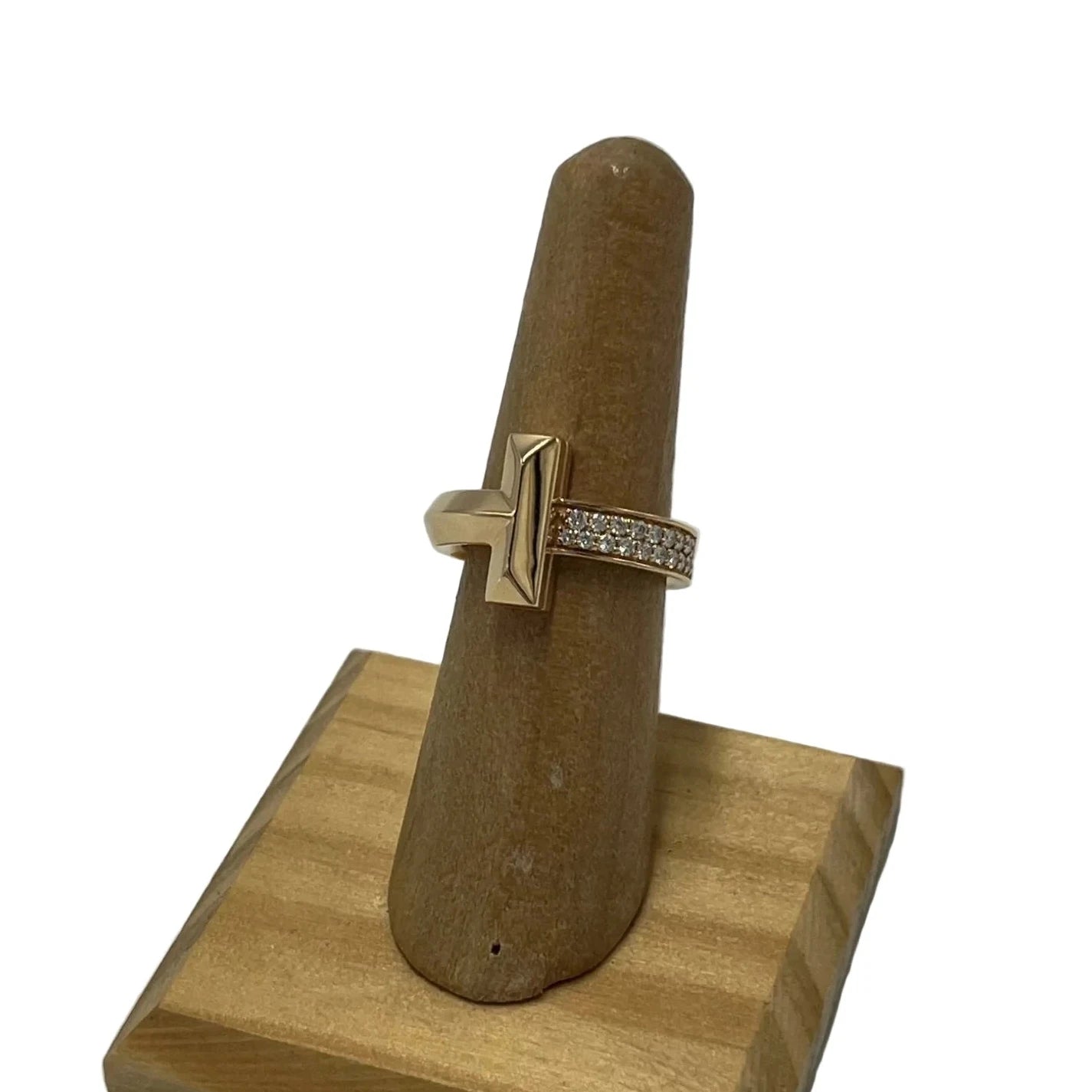 Tiffany & Company T1 Diamond 18K Luxury Designer Ring, Size: 6