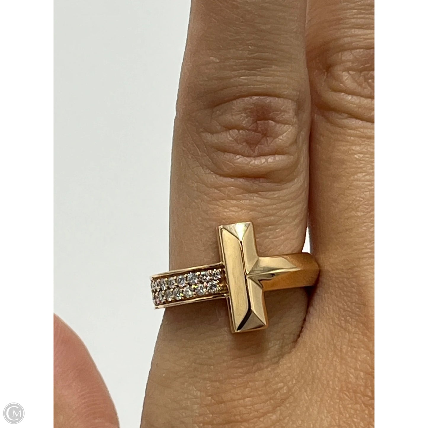 Tiffany & Company T1 Diamond 18K Luxury Designer Ring, Size: 6