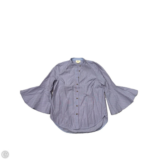 Blouse Long Sleeve By Maeve In Striped Pattern, Size: Xsp
