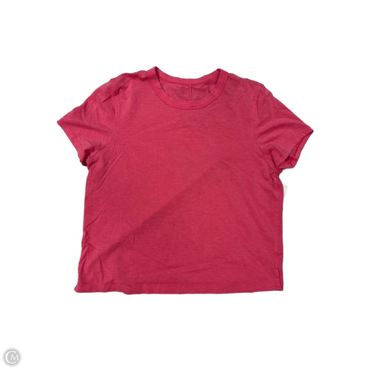 Athletic Top Short Sleeve By Lululemon In Pink, Size: S