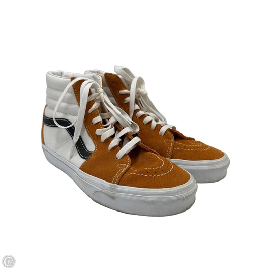 Shoes Sneakers By Vans In Orange & White, Size: 8.5