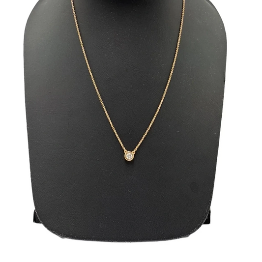 Tiffany & Company Elsa Peretti 18K w/ Diamonds Luxury Necklace