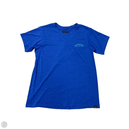 Athletic Top Short Sleeve By Patagonia In Blue, Size: L