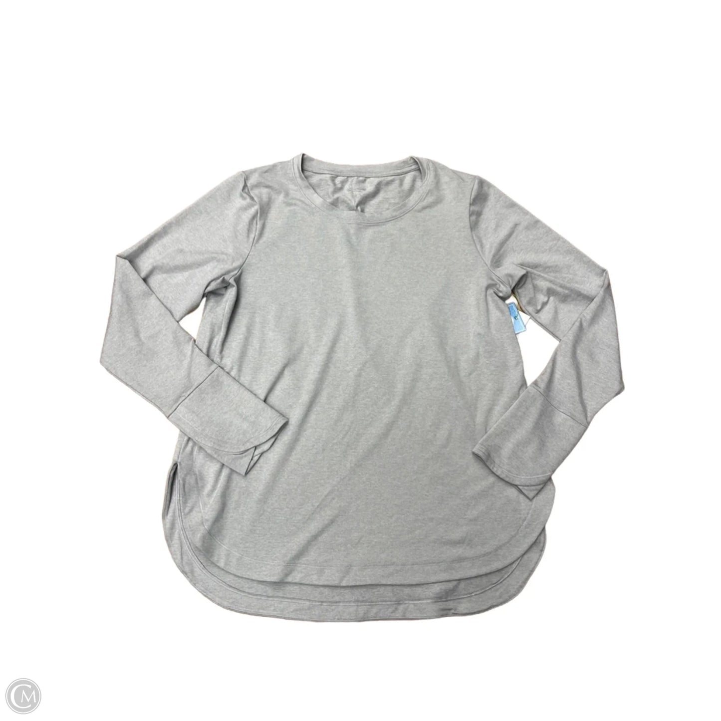 Athletic Top Long Sleeve Collar By Athleta In Grey, Size: L