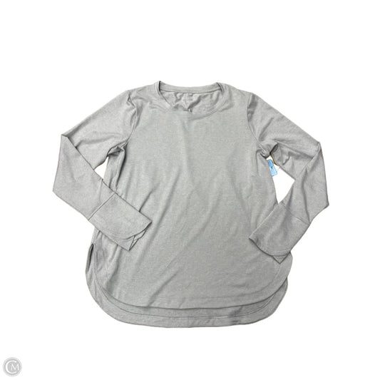 Athletic Top Long Sleeve Collar By Athleta In Grey, Size: L