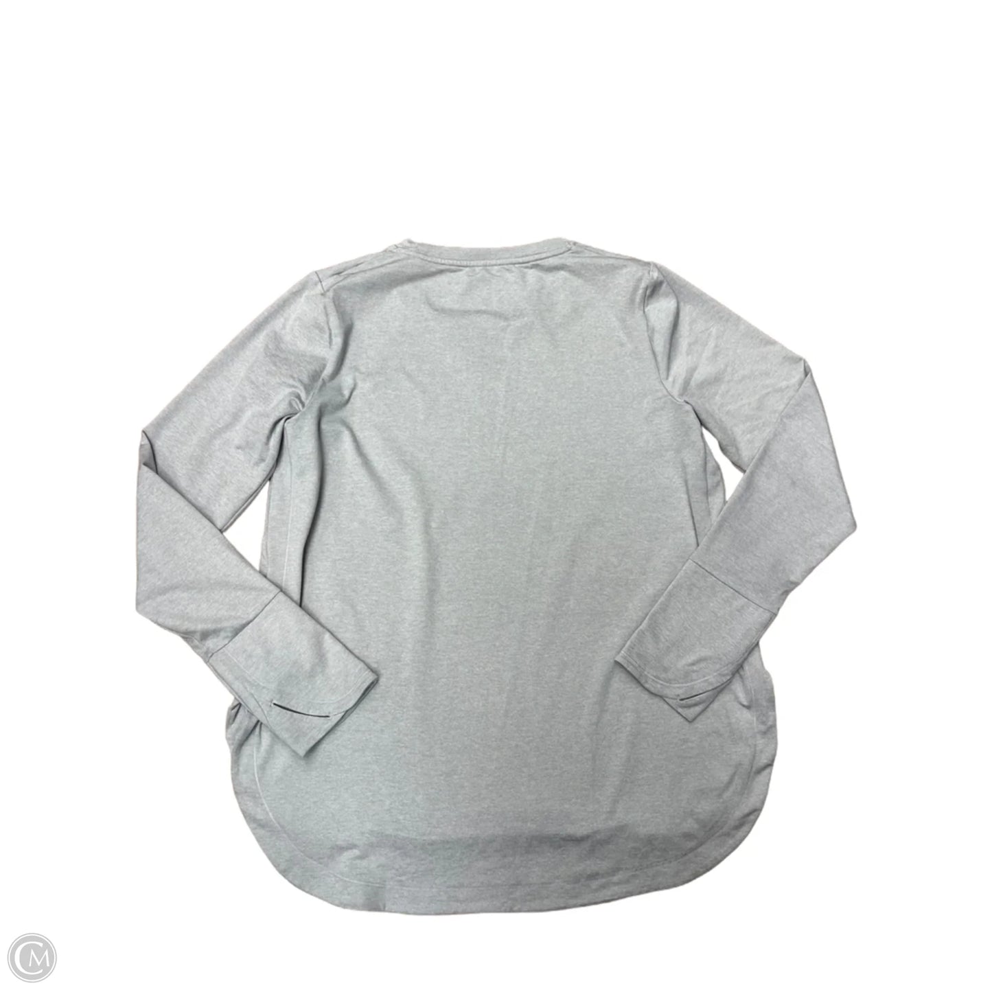 Athletic Top Long Sleeve Collar By Athleta In Grey, Size: L