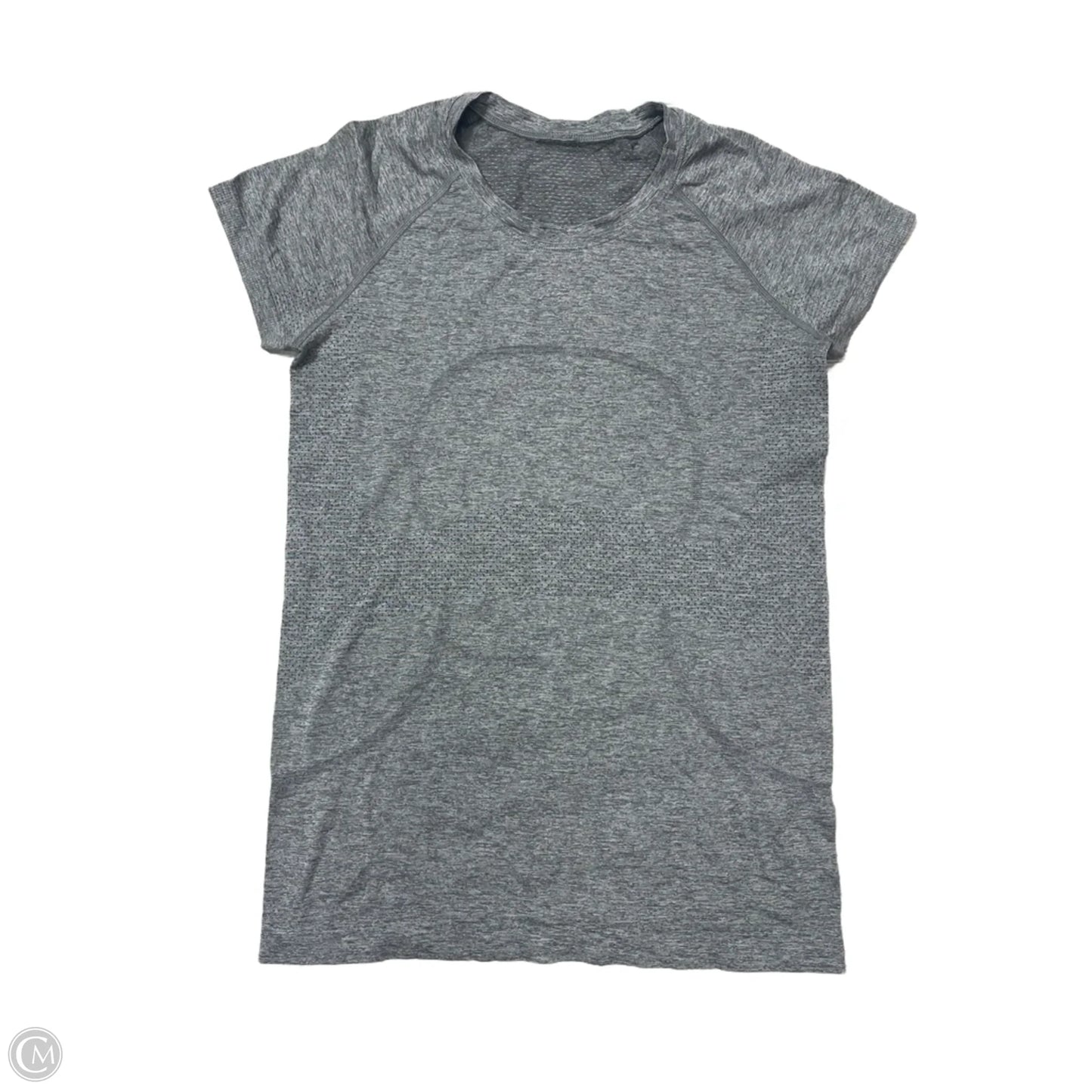 Athletic Top Short Sleeve By Lululemon In Grey, Size: 8