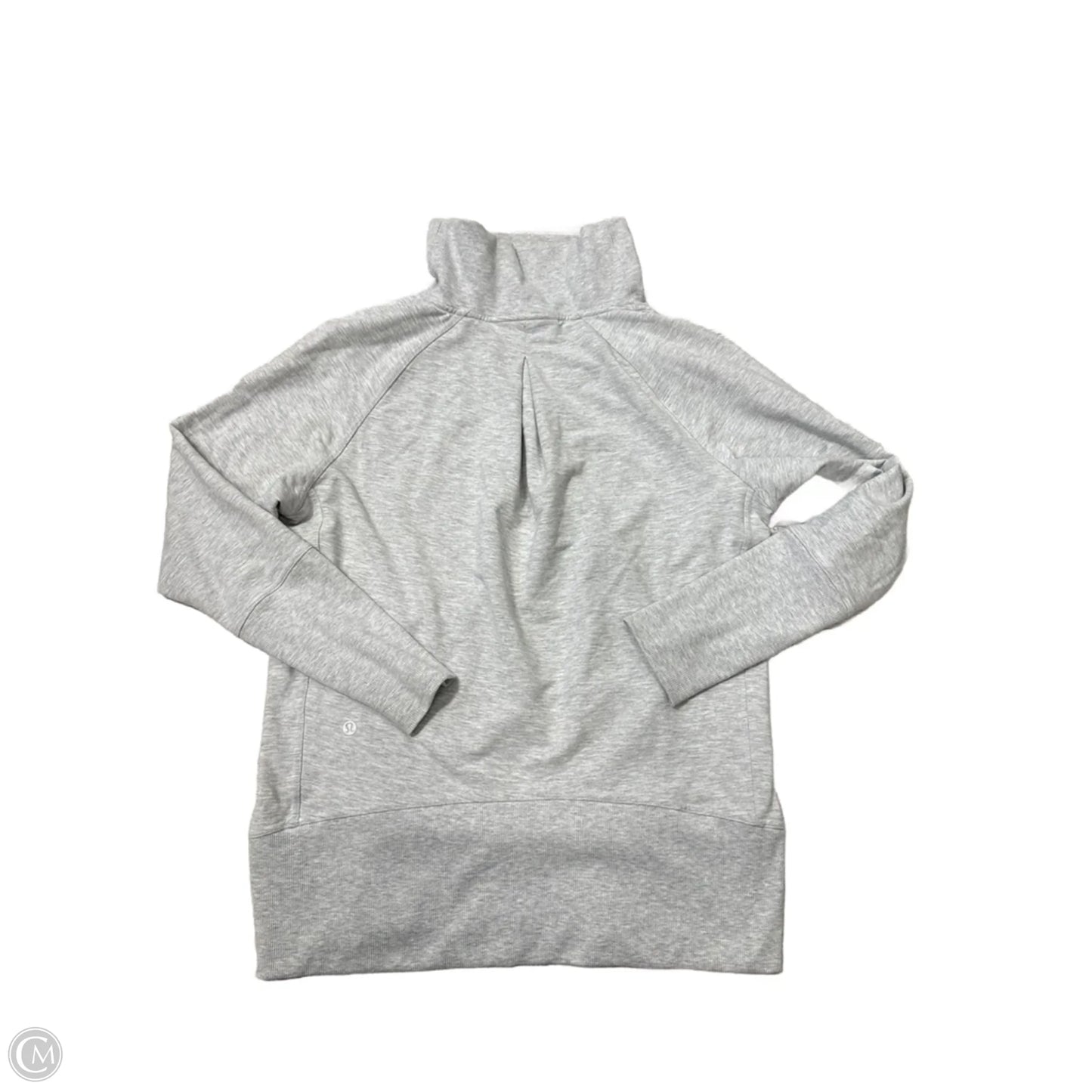 Athletic Sweatshirt Collar By Lululemon In Grey, Size: 10