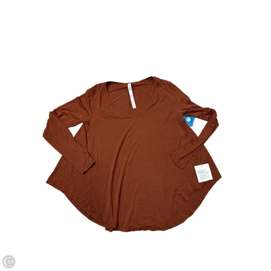 New! Up for Down Time Long Sleeve By Lululemon In Orange, Size: 6