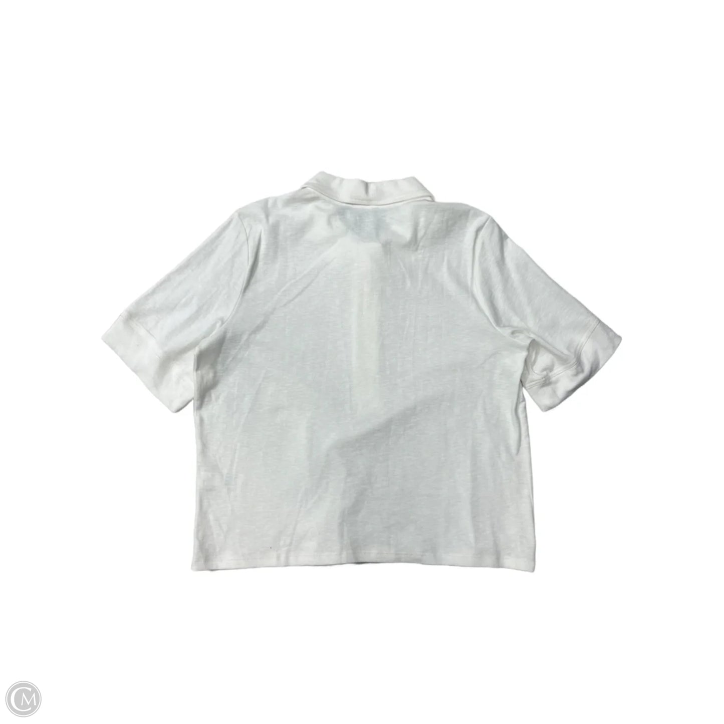 Top Short Sleeve By Banana Republic In White, Size: Xl