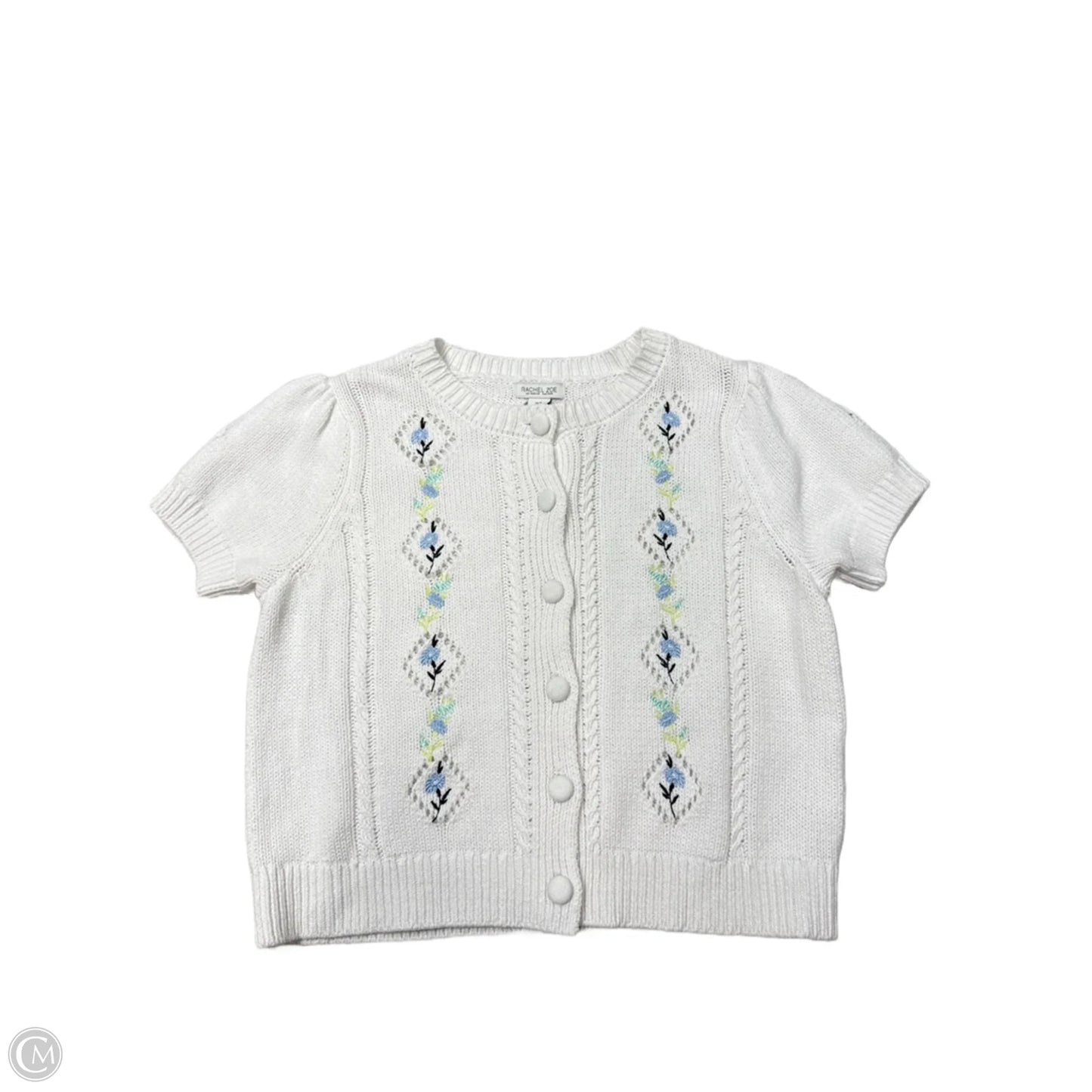 Top Short Sleeve By Rachel Zoe In White, Size: 1x