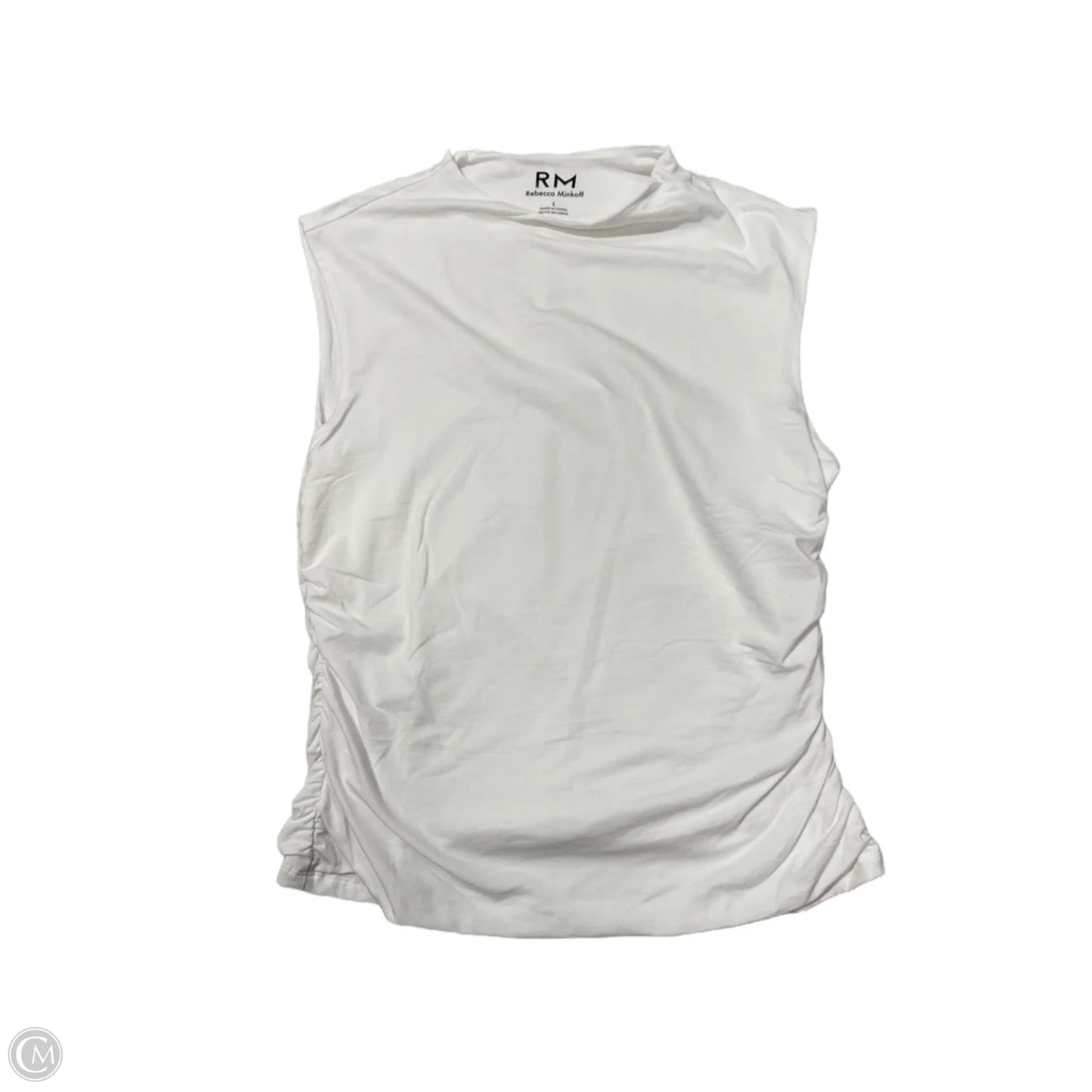 New! Top Sleeveless Designer By Rebecca Minkoff In White, Size: L