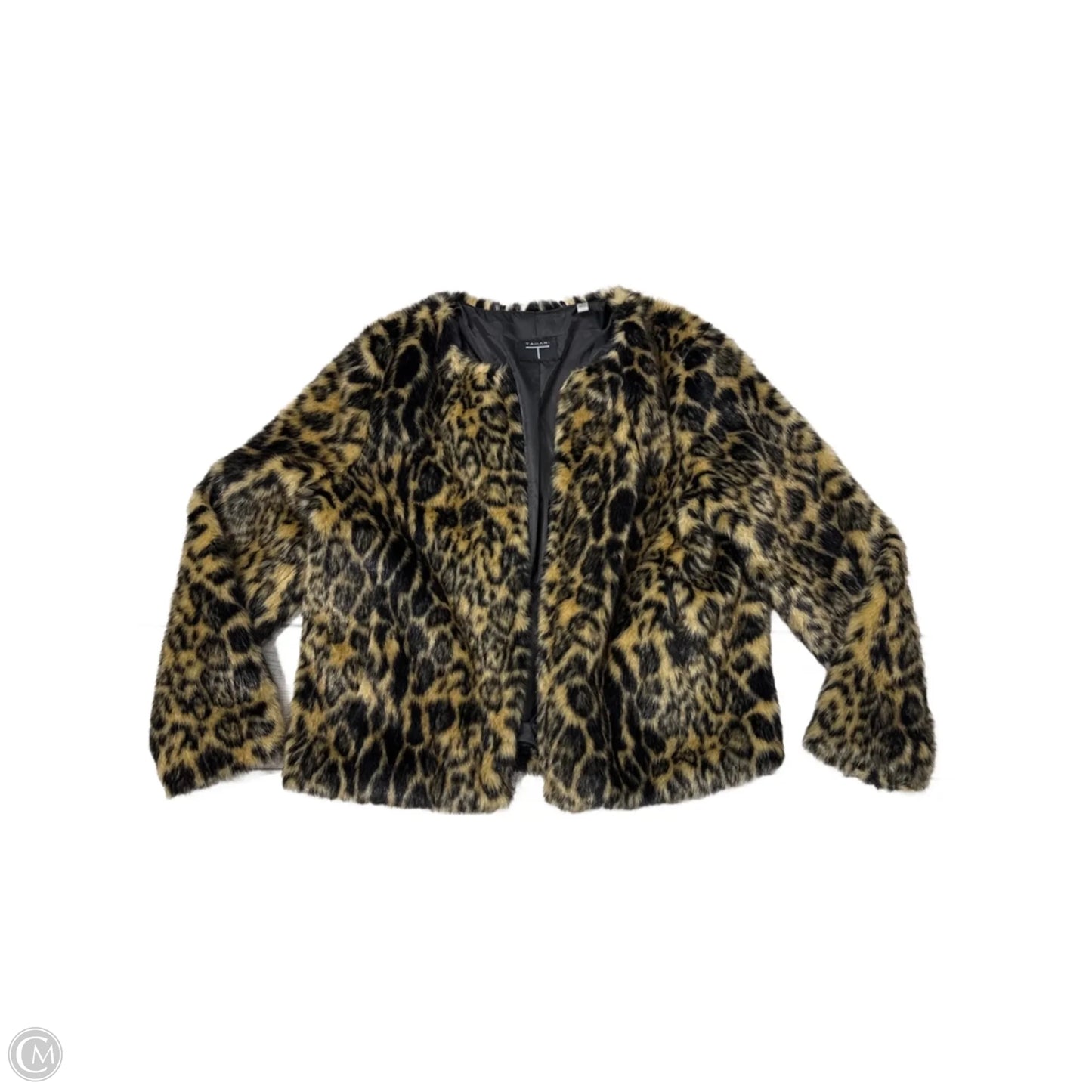 Coat Faux Fur & Sherpa By Tahari In Animal Print, Size: M