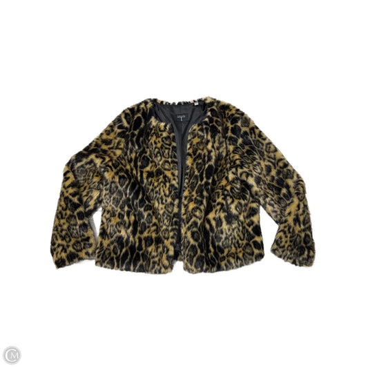Coat Faux Fur & Sherpa By Tahari In Animal Print, Size: M