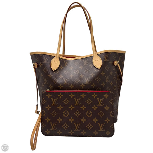Louis Vuitton Designer Neverfull MM Handbag w/ Pouchette