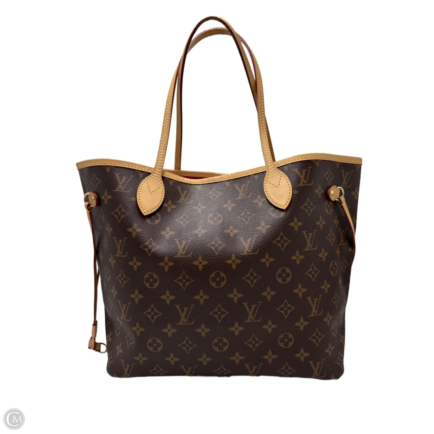 Louis Vuitton Designer Neverfull MM Handbag w/ Pouchette