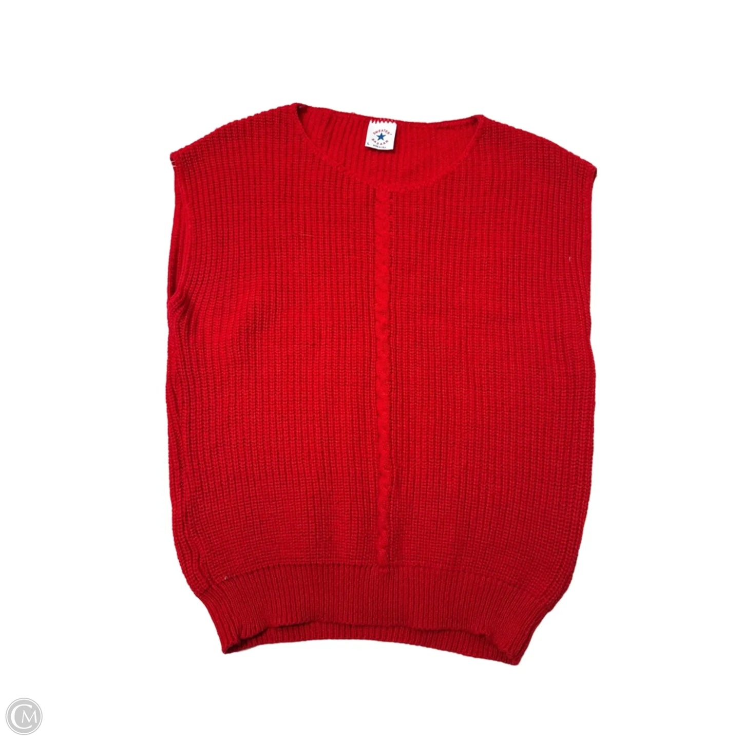 Sweater Short Sleeve By Sweater Bazaar In Red, Size: L