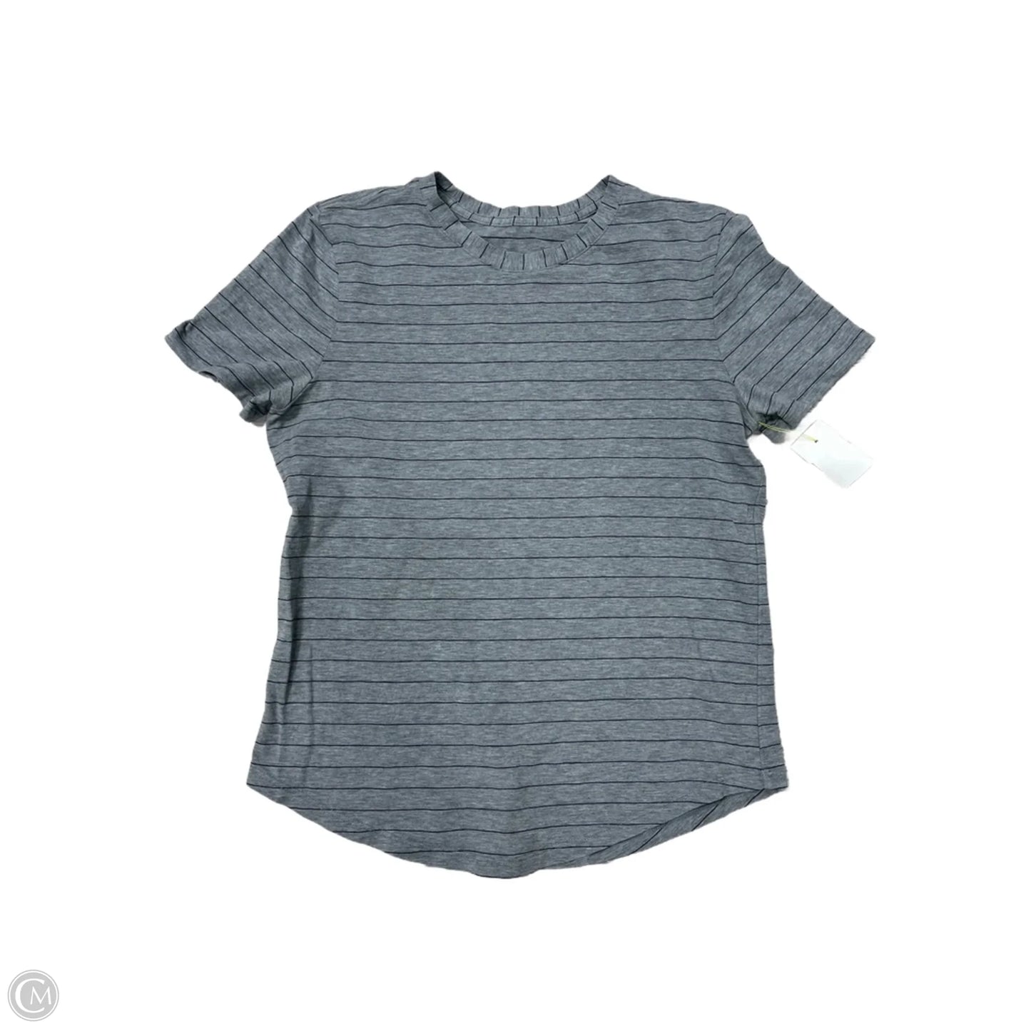 Athletic Top Short Sleeve By Lululemon In Striped Pattern, Size: S